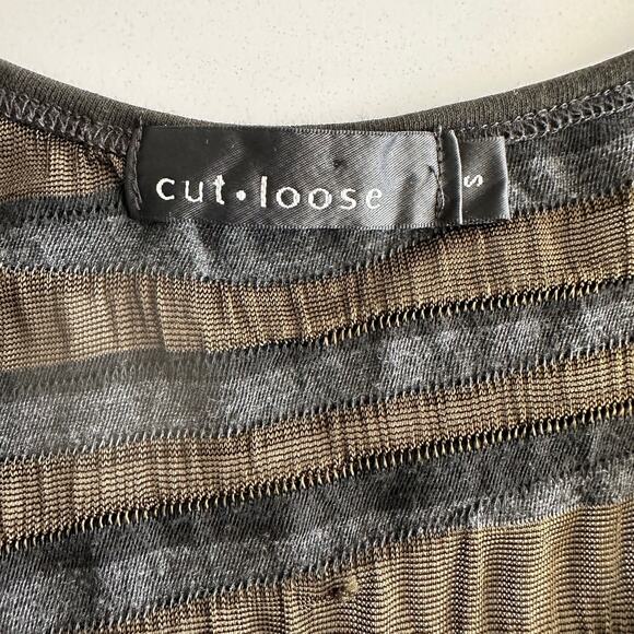 Cut Loose Lagenlook Art to Wear Asymmetric V Neck Olive Gray‎ Tunic Shirt S - Picture 4 of 9